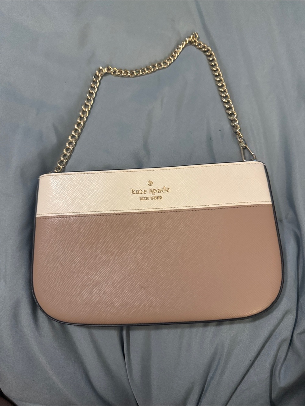 kate spade Two-Tone Blush Pink and Cream Chain Shoulder Bag